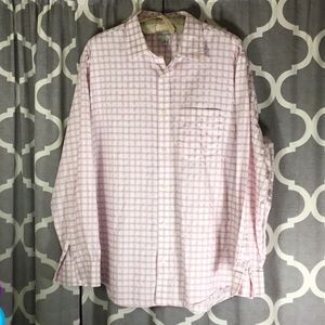 Men’s Banana Republic Pink/White Checking Sz:  XXL